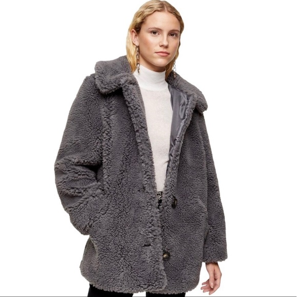 Topshop Grey Textured Jacket Last One! - Picture 3 of 9